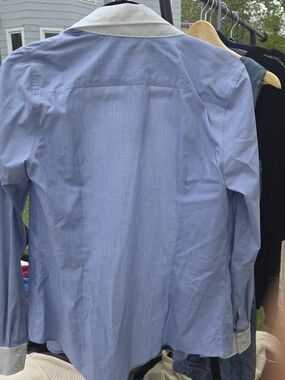 Banana Republic Light Blue Button-Down Shirt with White Collar